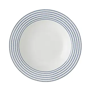 Laura Ashley - Tiefer Teller, Suppenteller - Blueprint Candy Stripe - Ø22cm