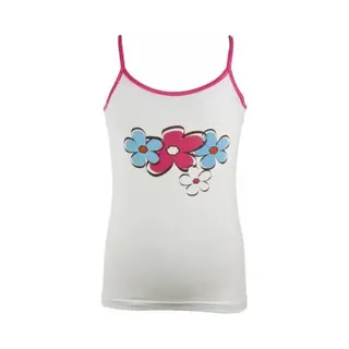 Beeren Bodywear Meisjes Singlet - 1 Stuk - Co/Ea - Wit - Maat 122/128