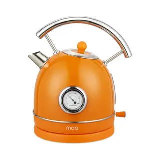 Moa Waterkoker Retro - Bpa Vrij - 1, 8 Liter - Elektrische Waterkoker - Anti Calcium Filter - Bpa-vrij - Rvs - 2200W - Oranje