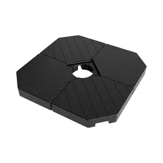 Lifegoods Sonnenschirmfliesen 4er Set - 50x50x11 Cm - Dunkelgrau/Schwarz - Befüllbar Bis 145 Kg