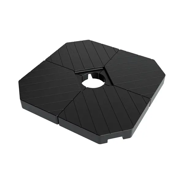 Lifegoods Sonnenschirmfliesen 4er Set - 50x50x11 Cm - Dunkelgrau/Schwarz - Befüllbar Bis 145 Kg thumbnail