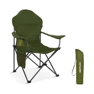 Trvlmore Campingstoel - Opvouwbaar - 160KG Draagvermogen - Incl. Draagtas - Klapstoel - Visstoel - Kampeerstoel - Vouwstoel - Groen