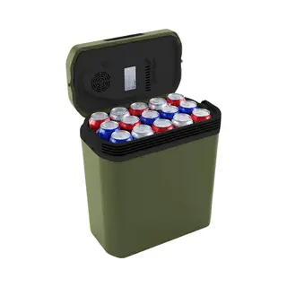 Auronic Koelbox Elektrisch 12V En 230 Volt - Camping Koelkast - Auto - Koelen En Verwarmen - 20L - Frigobox - Groen