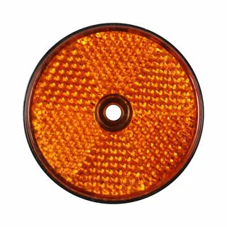 Benson Ronde Reflector Met Schroefbevestiging - 60 Mm - Oranje - E4-gekeurd