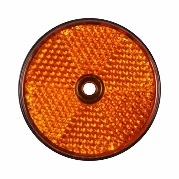 Benson Ronde Reflector Met Schroefbevestiging - 60 Mm - Oranje - E4-gekeurd thumbnail