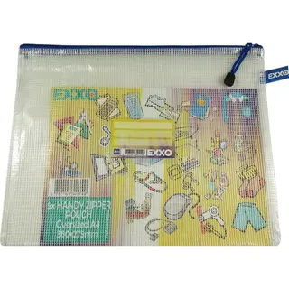 Exxo-Hfp #34114- A4-Xl Opbergtas Handy; Multi-Purpose; Rits Blauw; 5 Stuks