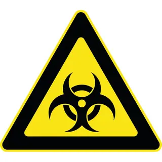 15 Stickers Van 5 Cm | Pictogram Waarschuwing Stickers - Biologisch Gevaar