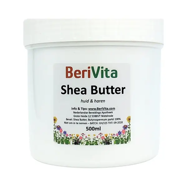 Berivita Shea Butter Puur 500ml Pot - Huid En Haar Butter - Ongeraffineerde En Onbewerkte Sheabutter - Shea Boter thumbnail