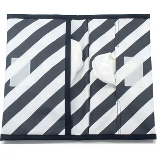 KipKep Napper Luier-etui Black Stripes - Etuitje Voor Luiers En Billendoekjes - Waterdicht - Gecoat - Zwart-wit