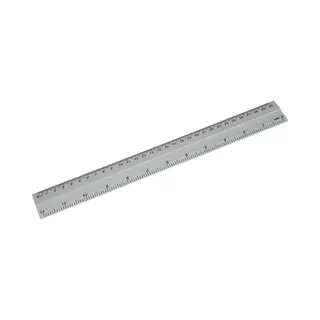 Office Essentials Aluminiumlineal Lineal Zeichen Alu 30cm 12inch Silber