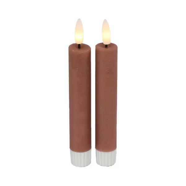 Countryfield Led Dinerkaarsen - 2x St- Roze -H15cm - Met Afstandsbediening - Kaarsen thumbnail