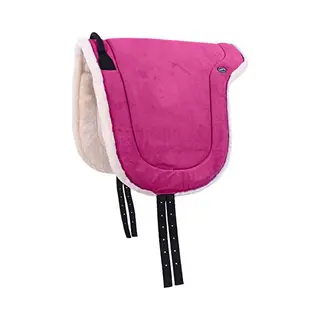 Qhp Reitpad Pferd Bareback Pad 19 Mm | Sicherer Halt | Komfortables Reiten | Praktische Größe (Fuchsia, Pony)