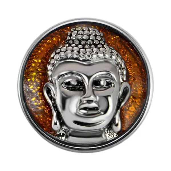 Quiges Damen Click Button 18mm Chunk Buddha Dunkelblaue Für Druckknopf Zubehör thumbnail