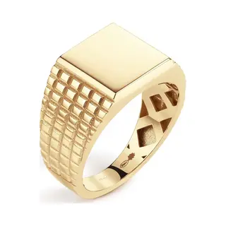 Glow 214.211664 Heren Ring - Sieraad - Zegelring - 14 Karaat Goud - 13 Mm Breed