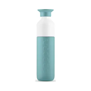 Dopper Insulated 350ml Thermosflasche Bottlenose Blue - Doppelwandig, Auslaufsicher, Hält 24h Kalt/9h Heiß - Edelstahl Trinkflasche - Thermobecher -