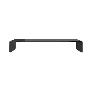Vidaxl - Tv-tisch/bildschirmerhöhung Glas Schwarz 80x30x13 Cm