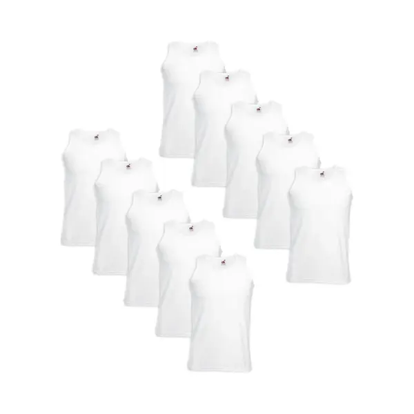 10 Fruit Of The Loom Value Weight Tanktop Katoen Wit M thumbnail