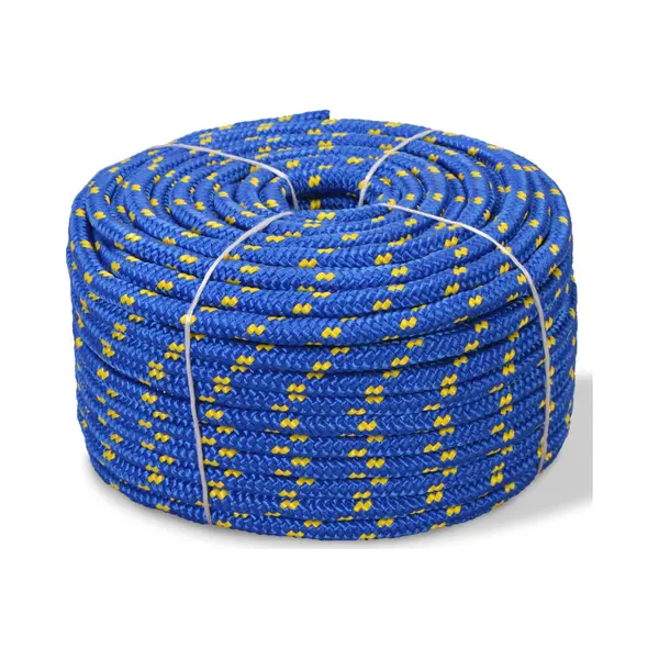 "vidaXL Marine Rope - Durable 16mm Floating Polypropylene Rope For Sailing, Boating, Yachting - Weatherproof And Wear-Resistant - Blue, 50M Length" thumbnail