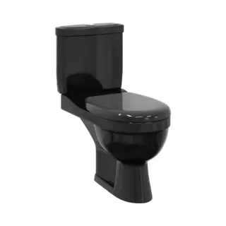 Toilet With Cistern Black Vidaxl