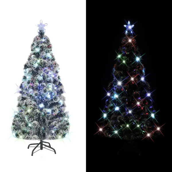 Vorbeleuchteter Weihnachtsbaum Mit Ständer Und Led 180 Cm Glasfaser Vidaxl thumbnail