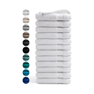 DoubleDry Handdoek Hotel Collectie - 12 Stuks - 50x100 - Wit