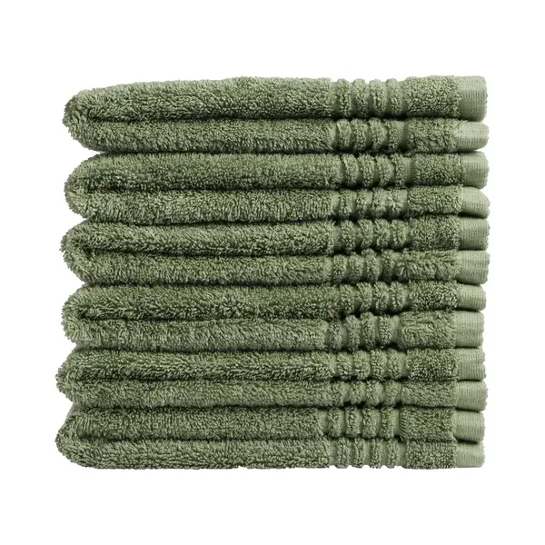 Outlet Badtextiel - Set Van 6 - Gastendoek 30x50 - Oudgroen thumbnail