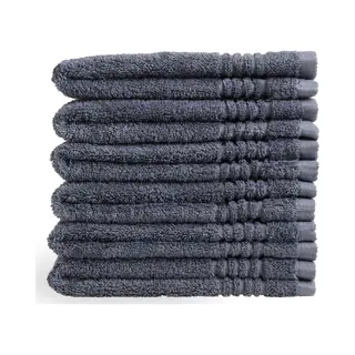 Outlet Badtextiel - Set Van 6 - Gastendoek 30x50 - Jeans Blauw