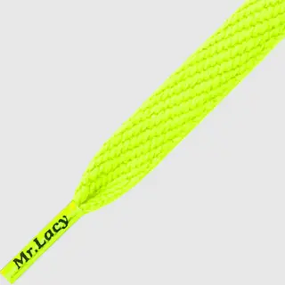 10 Mm X 110 Cm Plat Neon Lime Geel - Mr.Lacy Junior Toddler Sneaker Schoenveters
