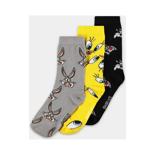 Difuzed Looney Tunes - Set Van 3 (Bugs, Tweety, Sylvester) Sokken - 35/38 - Multicolours thumbnail