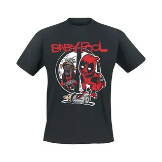 Deadpool Babypool - I Need A Drink T-Shirt Black