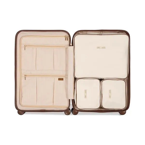 Suitsuit Fab Seventies - Packing Cubes - Set Van 3 - Reiskoffer 66 Cm - Koffer Organizer Set - Bagage Organizers - Wit thumbnail