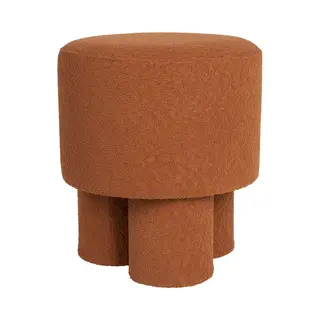 Housecraft Living Marcos Kruk/Pouf Bouclé Rot/Braun