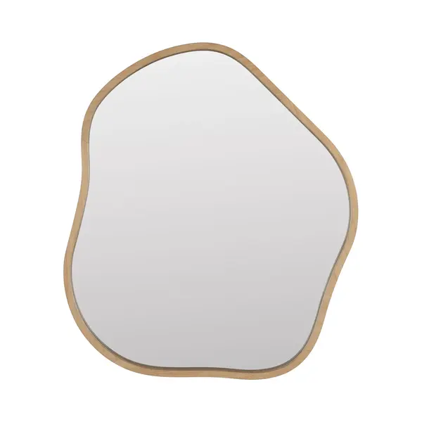 Housecraft Living Zem Spiegel/ Wandspiegel Organisch Bamboehout 60x55 Cm - Beige thumbnail