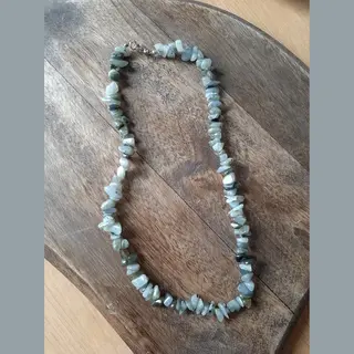 Ruben Robijn Splitketting Labradoriet - Collier