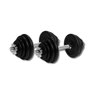 VirtuFit Dumbbellset Pro - Verstelbare Halterset - Gietijzer - 2 X 15 Kg