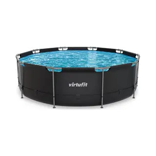 VirtuFit Rond Zwembad -Ø366 X 100 Cm - Antraciet