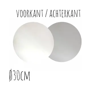 BrandNewCake® Taartonderlegger Wit / Zilver - Ronde Ø 30cm - Taartonderzetter - Taartkarton - 10 Stuks