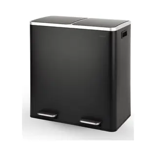 O'Daddy® Prullenbak – Afvalbak - Prullenbak 60 Liter - Pedaalemmer – Vuilnisbak - Prullenbak 2 Vakken - Prullenbak Afvalscheiding – Afvalbak