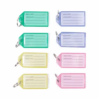 Benson Sleutellabels Easy Click - Kleurrijk - Duurzaam Kunststof - 8 Stuks