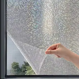Avoid Fensterfolie Mosaik – Sichtschutzfolie Fenster Selbsthaftend – Fensterfolie Blickdicht – Regenbogeneffekt Bei Sonnenlicht – Uv Schutz