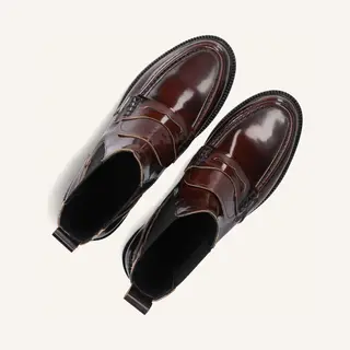 Stefano Lauran 12220 Enkellaarsjes Dames - Cognac - Maat 38