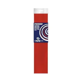 Haza Crepe Papier Platte Vellen - Rood - 250 X 50 Cm - Knutselen Met Papier - Knutselspullen