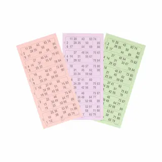 T & F Creations Bingokaarten - Nummers 1-90 - 100 Vellen Voor 600 Spellen
