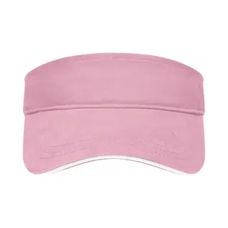 Myrtle Beach Zonneklep Uni Kleuren Roze/wit