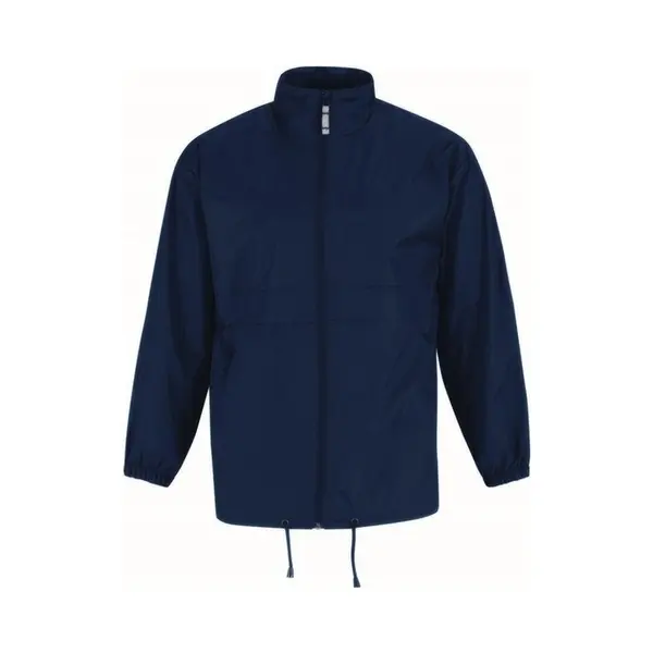 B&C Windbreaker - Sirocco Windjas - Donkerblauw - Heren Met Capuchon M Marine thumbnail