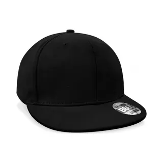 Beechfield Pet/snapback - Rond - Zwart - Hiphop Pet - Volwassenen Zwart