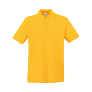 Fruit Of The Loom Poloshirt Premium - Geel - Heren - Katoen - 180 Grams S
