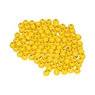 Rayher hobby materialen Rayher Hobby Kralen Van Hout - Geel - Dia 6 Mm - 115x Stuks - Diy Sieraden Maken - Kralen Rijgen