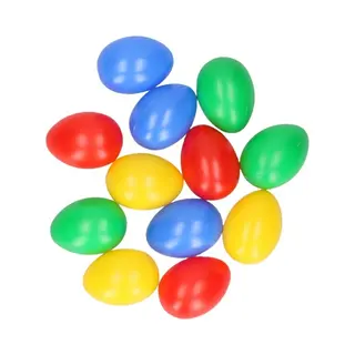 Rayher hobby materialen Gekleurde Plastic Eieren 12 Stuks - Paasversiering/ Paasdecoratie
