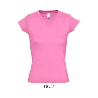 Sol's Sols T-shirt - Roze - V-hals - 100% Katoen - Slim Fit - Dames Shirts - Dameskleding 40
